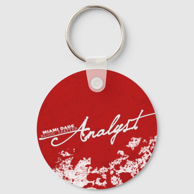 Blood Spatter Analyst Keychain (Front)