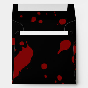 Blood Spatters Halloween Horror Theme Square Envelope