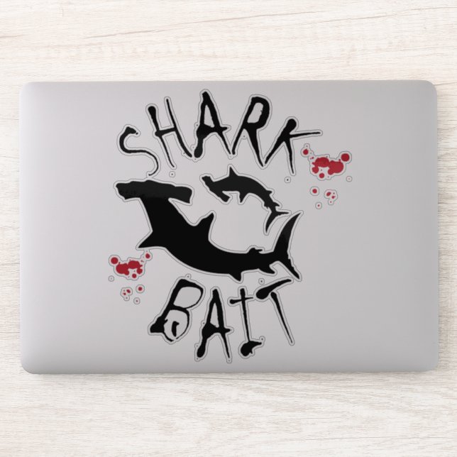 Blood Splashed Shark Bait Funny Surfing (Computer)