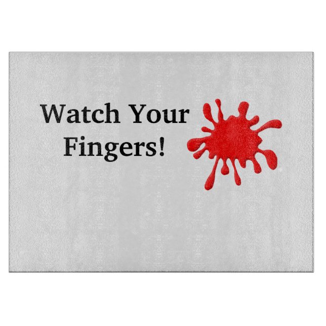 Blood Splat Kitchen Cutting Board  Customize It! (Front)