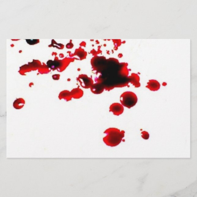 Blood splatter 2 creepy Halloween stationary Stationery (Front)