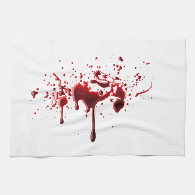 blood splatter 3 kitchen towel (Horizontal)