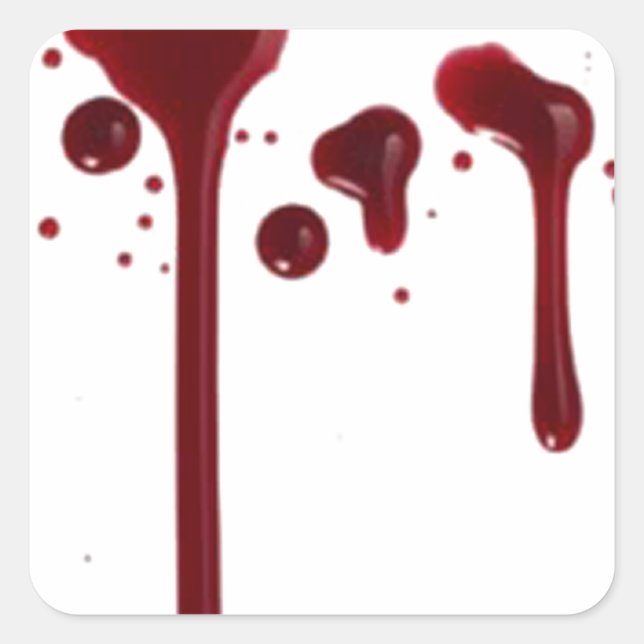 blood splatter 4 square sticker (Front)