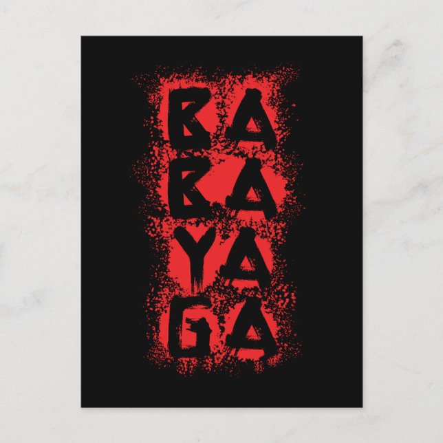 Blood Splatter Baba Yaga Postcard (Front)