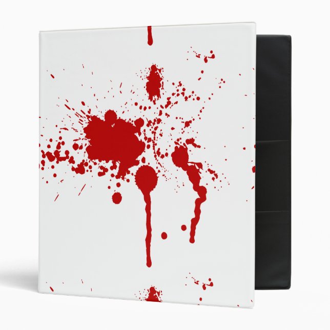 Blood Splatter Bloody Wound Bleeding Halloween Binder (Front/Inside)