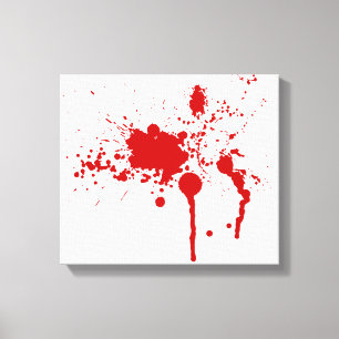 Blood Splatter Bloody Wound Bleeding Halloween Canvas Print