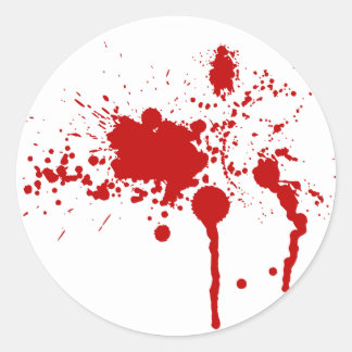 Blood Splatter Classic Round Sticker