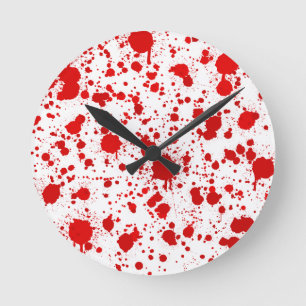 Blood Splatter... Dexter Would Kill For This Round Clock