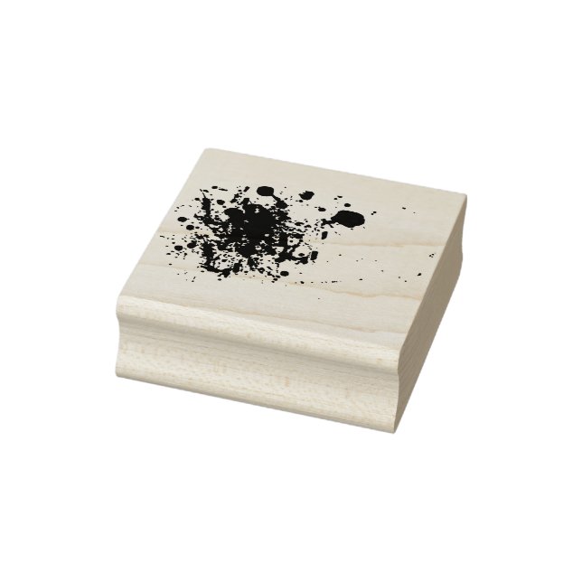 Blood Splatter Halloween Horror Red Ink Rubber Stamp (Stamp)