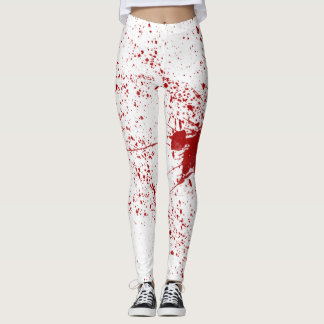 Blood Splatter Halloween Leggings