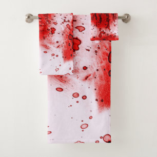 Blood Splatter horror Bath Towel Set
