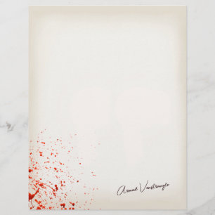 Blood Splatter Letterhead