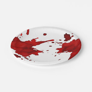 Blood Splatter Paper Plate