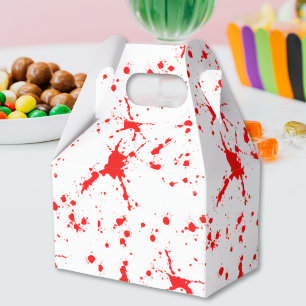 Blood Splatter Red & White Halloween Favor Box
