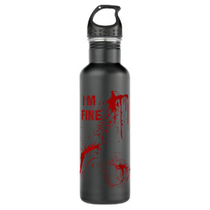 Blood Splatter Spatter Fake Bloody Halloween Im Fi 710 Ml Water Bottle