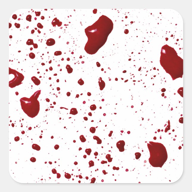 Blood Splatter Square Sticker (Front)