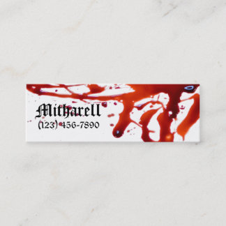 Blood Splattered Skinny Business Card