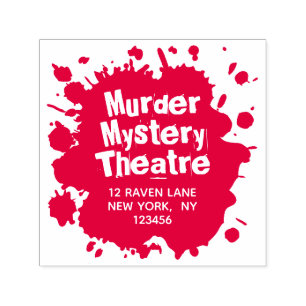 Blood Stain Blot - Halloween Return Address Self-inking Stamp