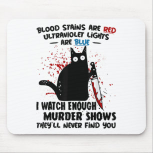 Blood Stains Are Red Ultraviolet Lights Are Blue C Mouse Pad