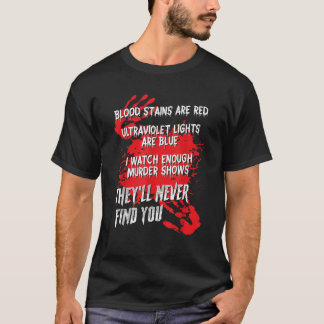 Blood Stains Red Ultraviolet Lights Blue They Neve T-Shirt