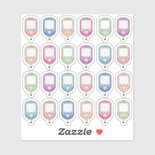 Blood Sugar Tracker Label Glucose Metre Monitoring