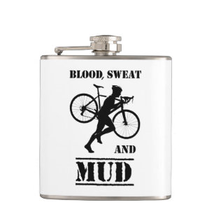 Blood Sweat And Mud Cyclocross Hip Flask