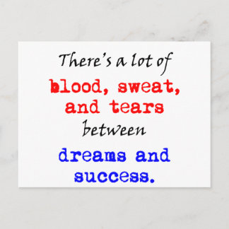 Blood Sweat and Tears Postcard