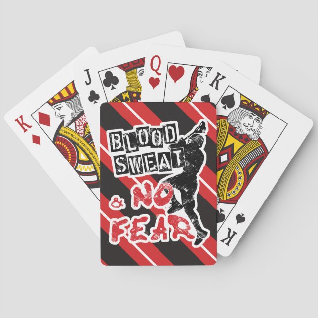 Blood, Sweat & No Fear Lacrosse Cards (Back)
