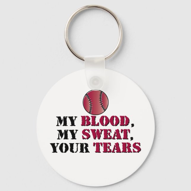 Blood sweat tears - baseball/softball keychain (Front)