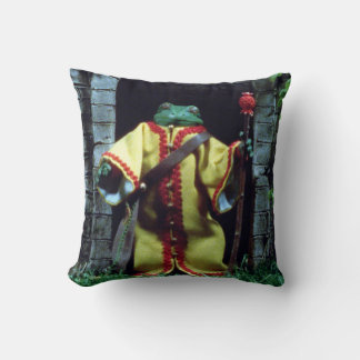 Blood Tea and Red String Frog Throw Pillow