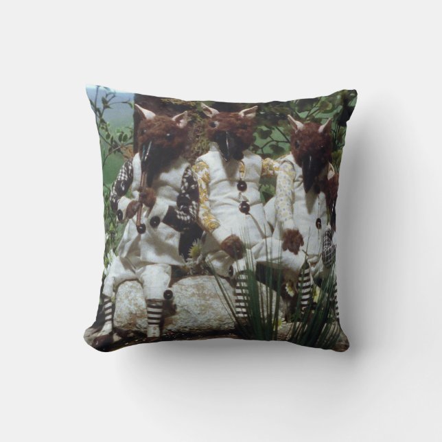 Blood Tea and Red String Oak Dweller Throw Pillow (Front)