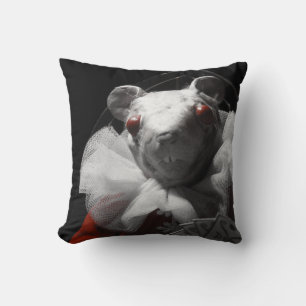 Blood Tea and Red String White Mouse Pillow