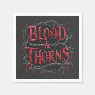 Blood & Thorns Gothic Design – Dark and Edgy  Napkin