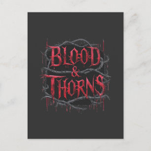 Blood & Thorns Gothic Design – Dark and Edgy  Postcard