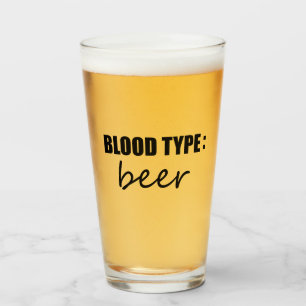 blood type beer glass