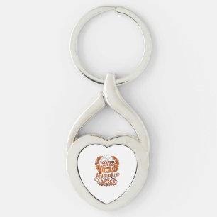 Blood Type Is Pumpkin Spice Halloween Black Cat Keychain
