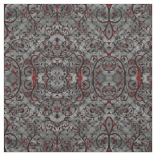 Blood Vine Damask Goth Pattern Fabric