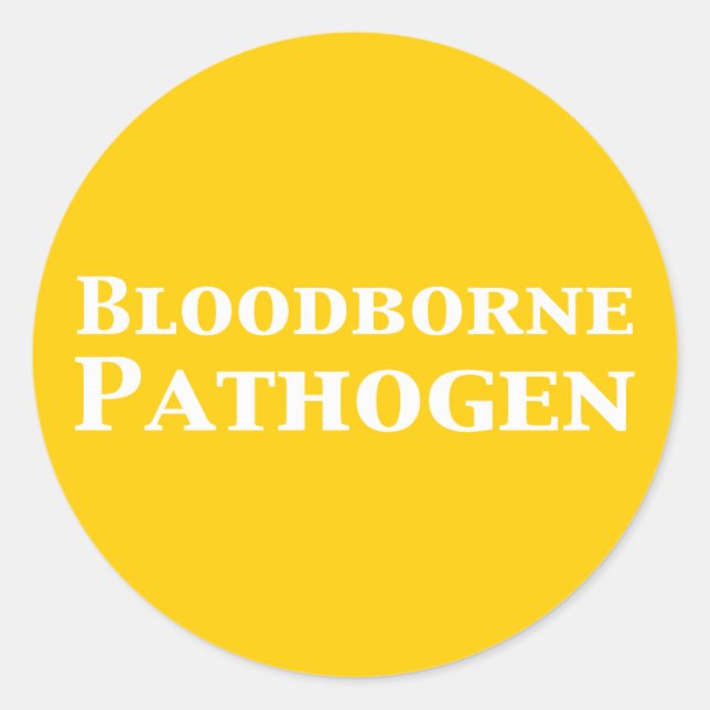 Bloodborne Pathogen Gifts Classic Round Sticker (Front)