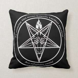 Bloodfire Baphomet Cotton Throw Pillow