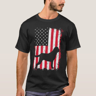 Bloodhound 4th Of July Patriotic American Usa Flag T-Shirt