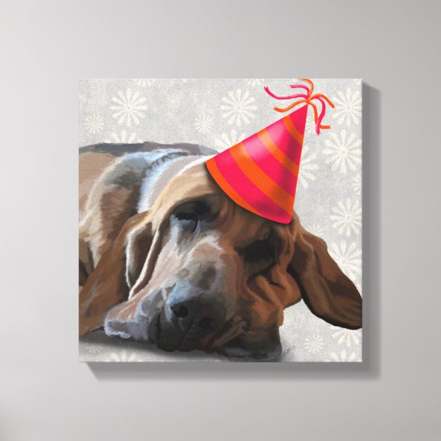 Bloodhound After the Party Canvas Print (Front)