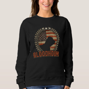 Bloodhound American Flag Usa Patriotic Dog Sweatshirt