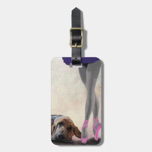Bloodhound And Ballet Dancer Luggage Tag