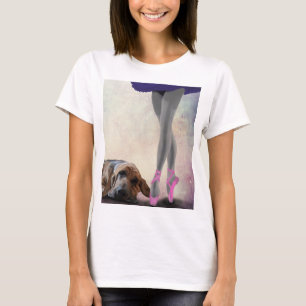 Bloodhound And Ballet Dancer T-Shirt