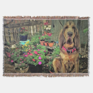 bloodhound blanket throw
