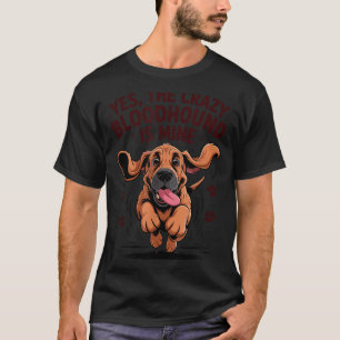 Bloodhound Breed Cute Pet Dog Lover Cartoon Funny  T-Shirt