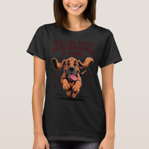 Bloodhound Breed Cute Pet Dog Lover Cartoon Funny  T-Shirt