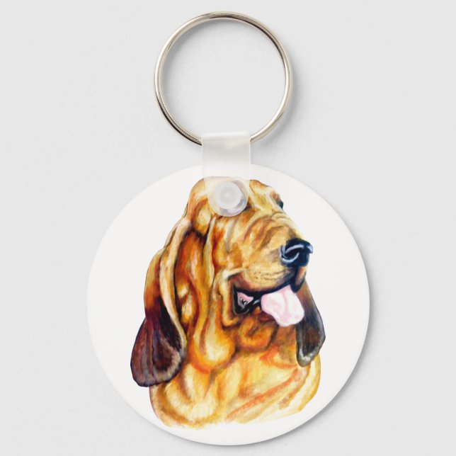 Bloodhound Bust Keychain (Front)