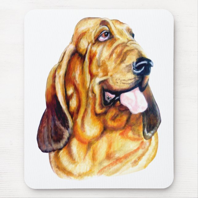 Bloodhound Bust Mouse Pad (Front)
