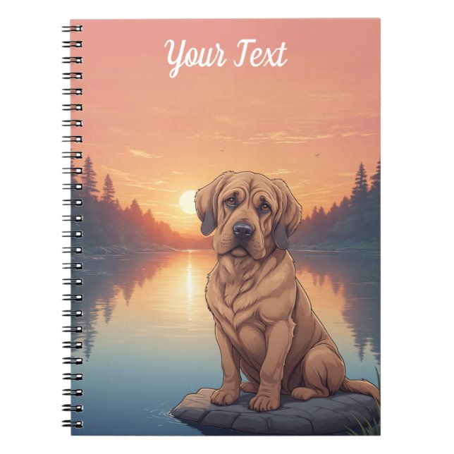 Bloodhound by Lake Notebook (Front)